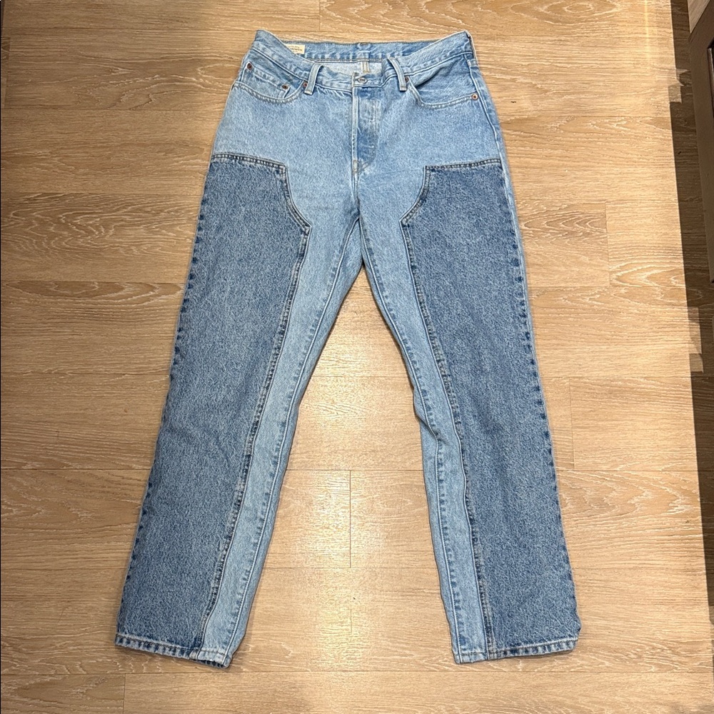 Levi's Two-Tone Blue Straight Leg Jeans